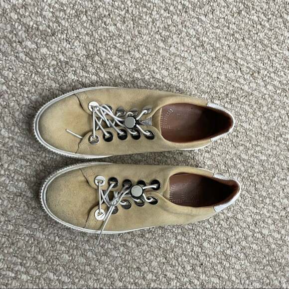 Anthropologie Shoes - MJUS Anthropologie lace up sneaker shoes size 37 cream tan